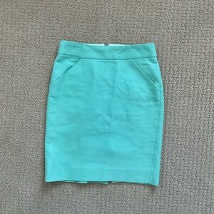 Elegant Turquoise Pencil Skirt